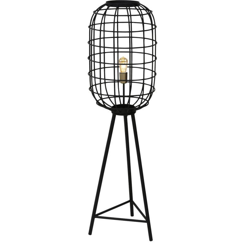 Vloerlamp Toah 35,5x125cm mat zwart-antiek brons