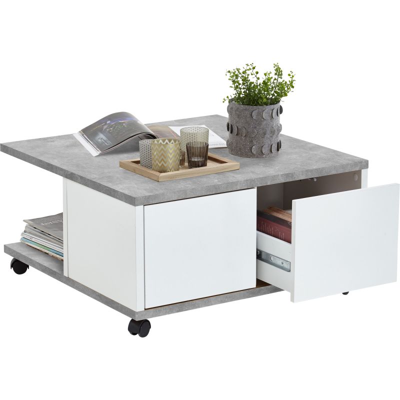 Salontafel Tilburg beton wit