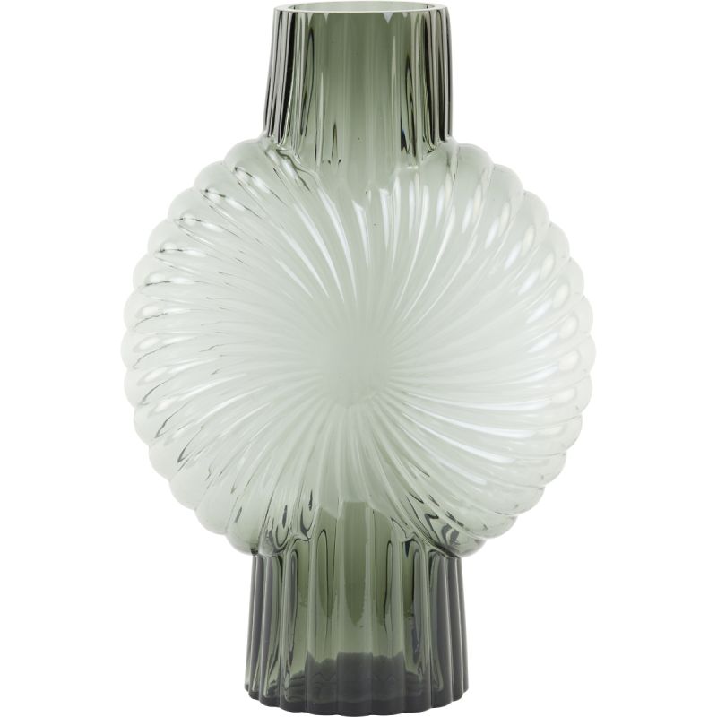 Vaas 27x13x40 cm Mia glas grijs