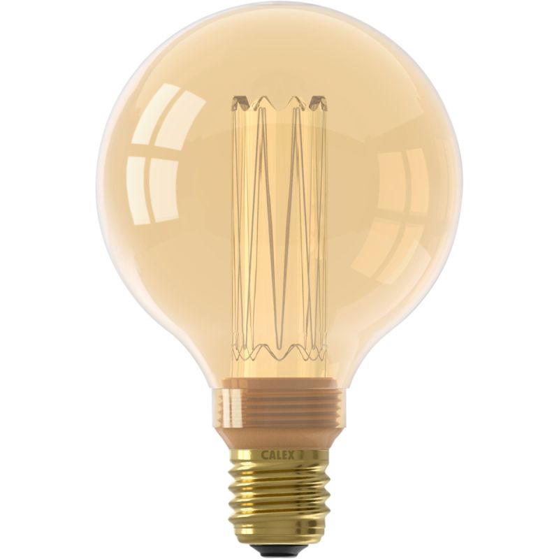 Lichtbron Globelamp 9,5 cm Goud E27 Fiber