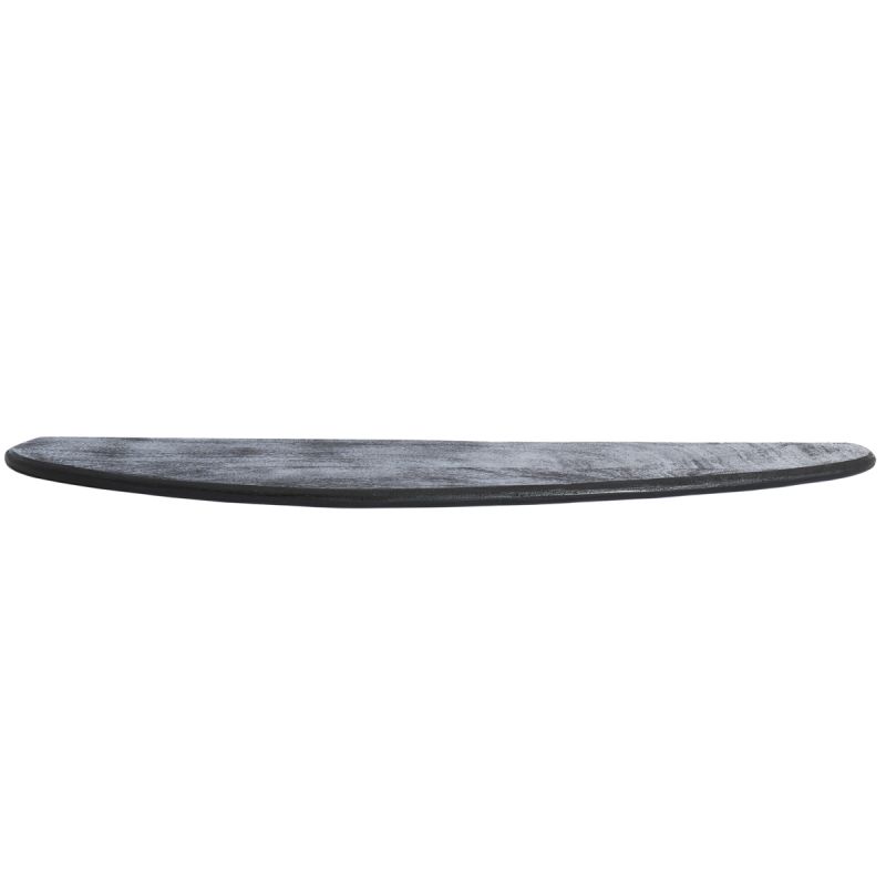 Wandplank 90x19x2 cm Ginosa hout mat zwart