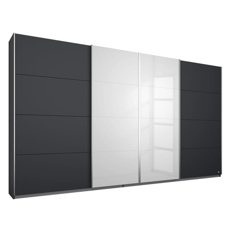 Budget Home Store Kledingkast Synco B271xH230 Grijs metallic incl. kastinrichting