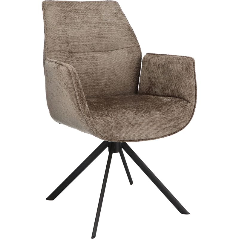 Budget Home Store Eetkamerstoel Odin met arm Taupe