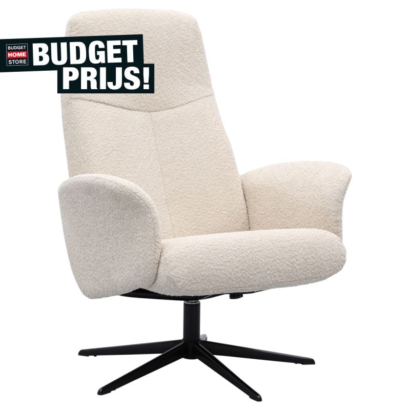 Relaxfauteuil Brixton in stof Teddy Beige afbeelding