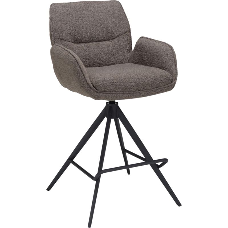 Budget Home Store Barstoel Bowie met arm zithoogte 65cm Brown