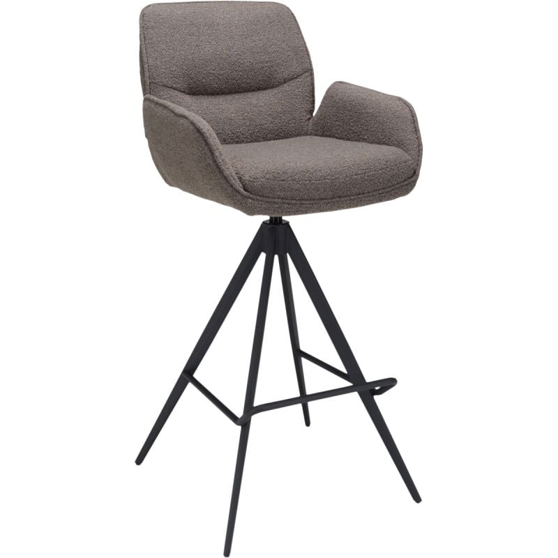 Budget Home Store Barstoel Bowie met arm zithoogte 80cm Brown