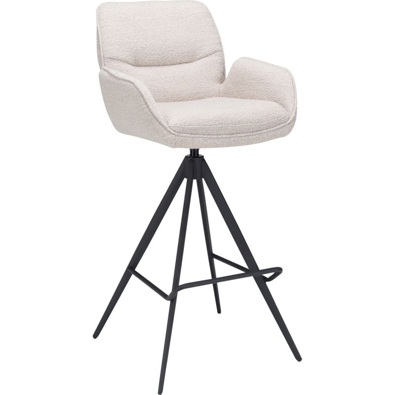 Budget Home Store Barstoel Bowie met arm zithoogte 80cm Naturel