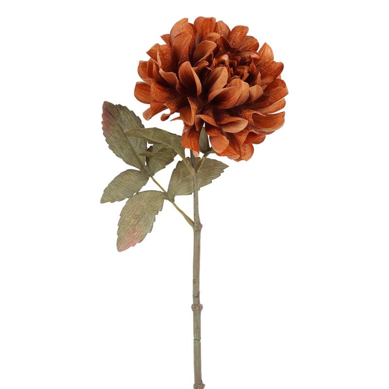 Kunstbloem Dahlia Sibel bruin afbeelding