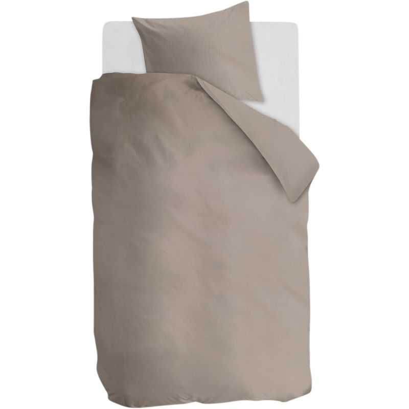 Dekbedovertrek Cotton Uni Taupe 140x200/220 afbeelding