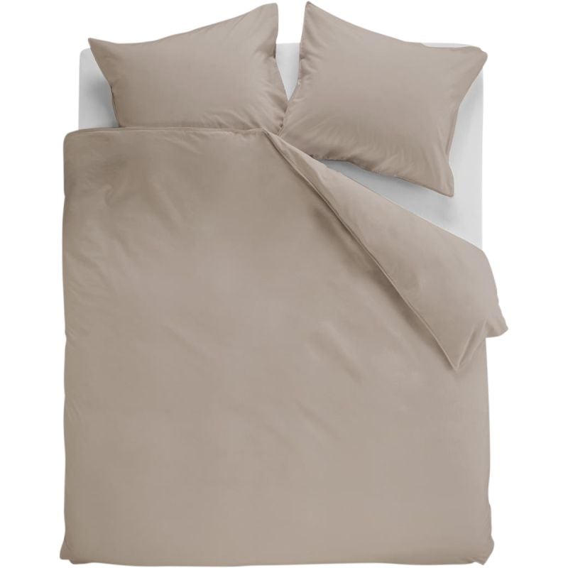 Budget Home Store Dekbedovertrek Cotton Uni Taupe 240x200/220
