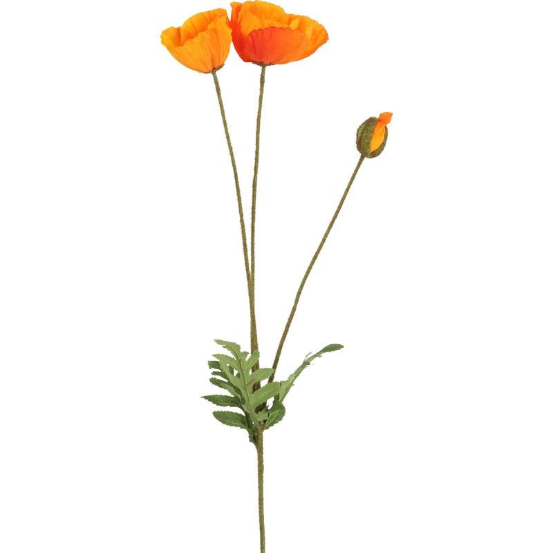 Kunstbloem Papaver oranje